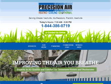 Tablet Screenshot of precisionairtn.com